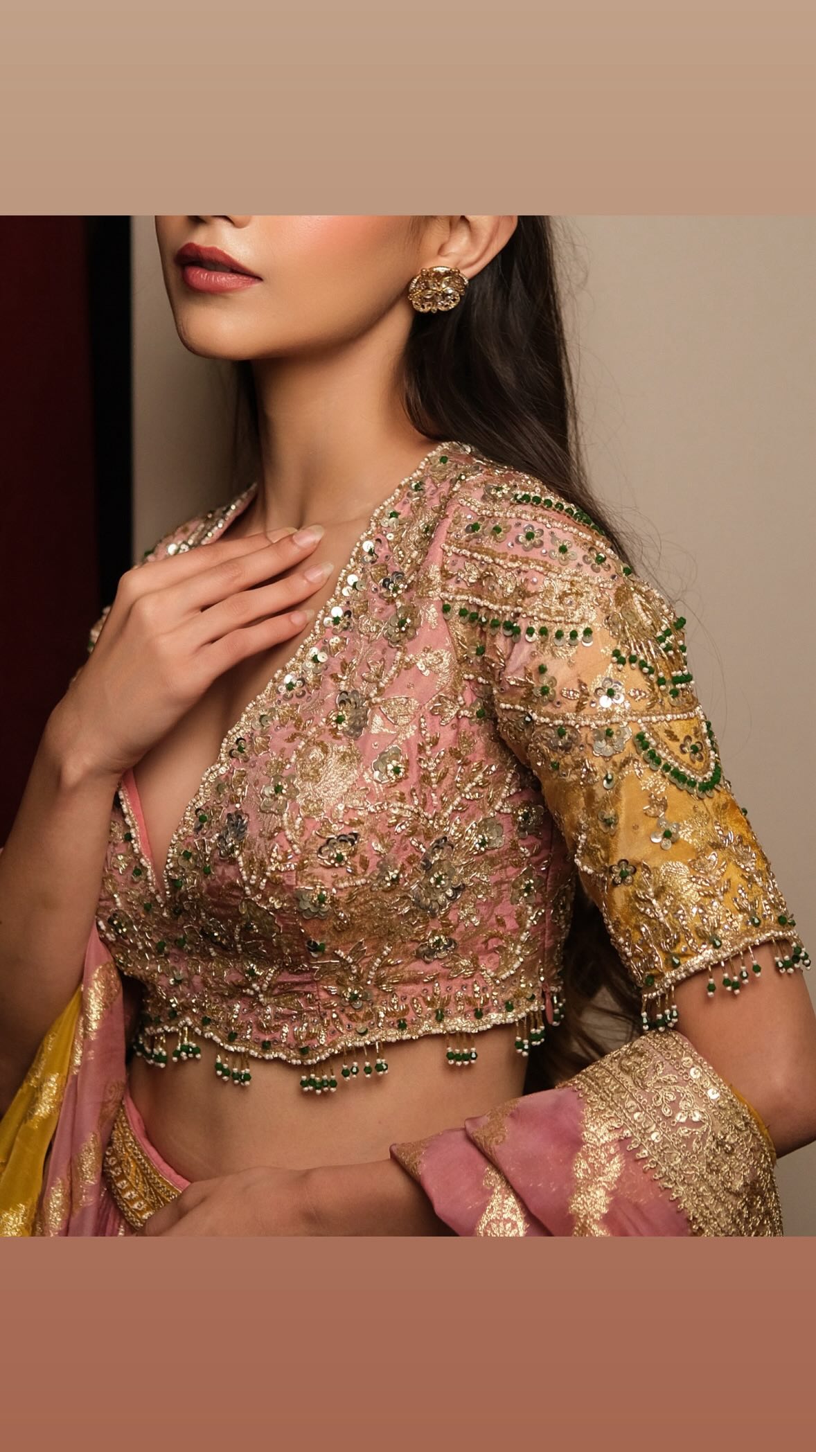 The only lehenga you’ll need this wedding season. ✨

Perfect for a wedding guest, an engagement or a bridesmaid look—featuring beautiful panels of blush pink an