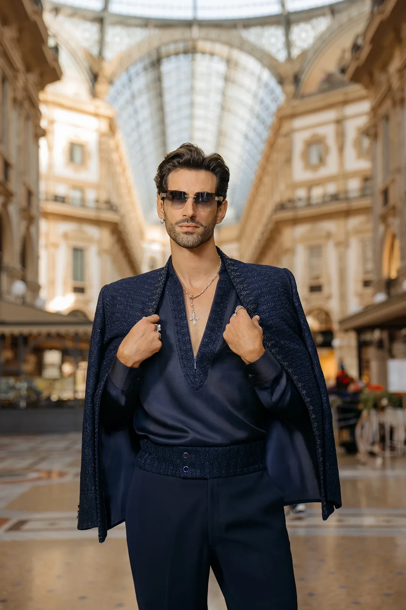 Navy Indo-Western Set