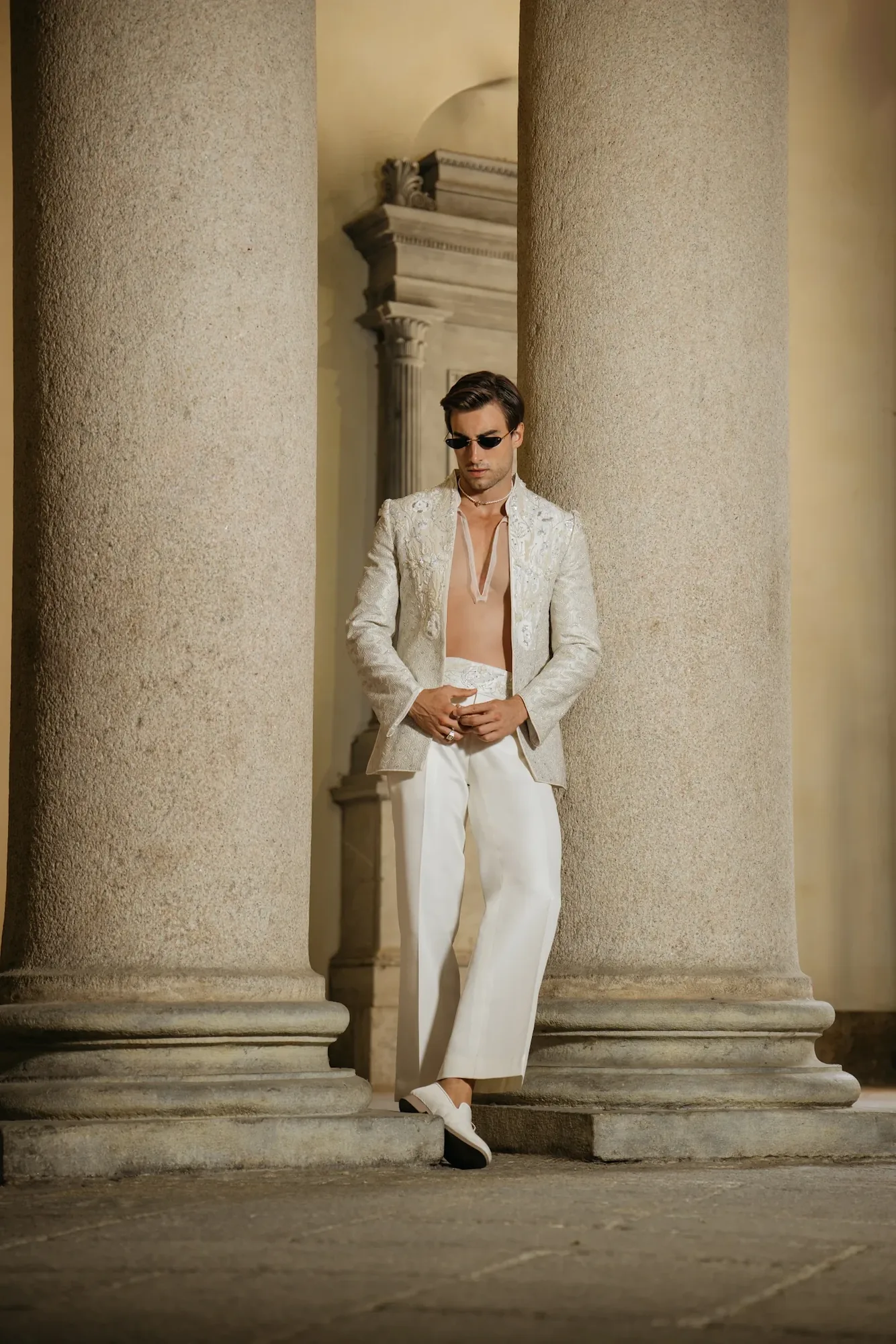 Ivory Statement Jacket Set