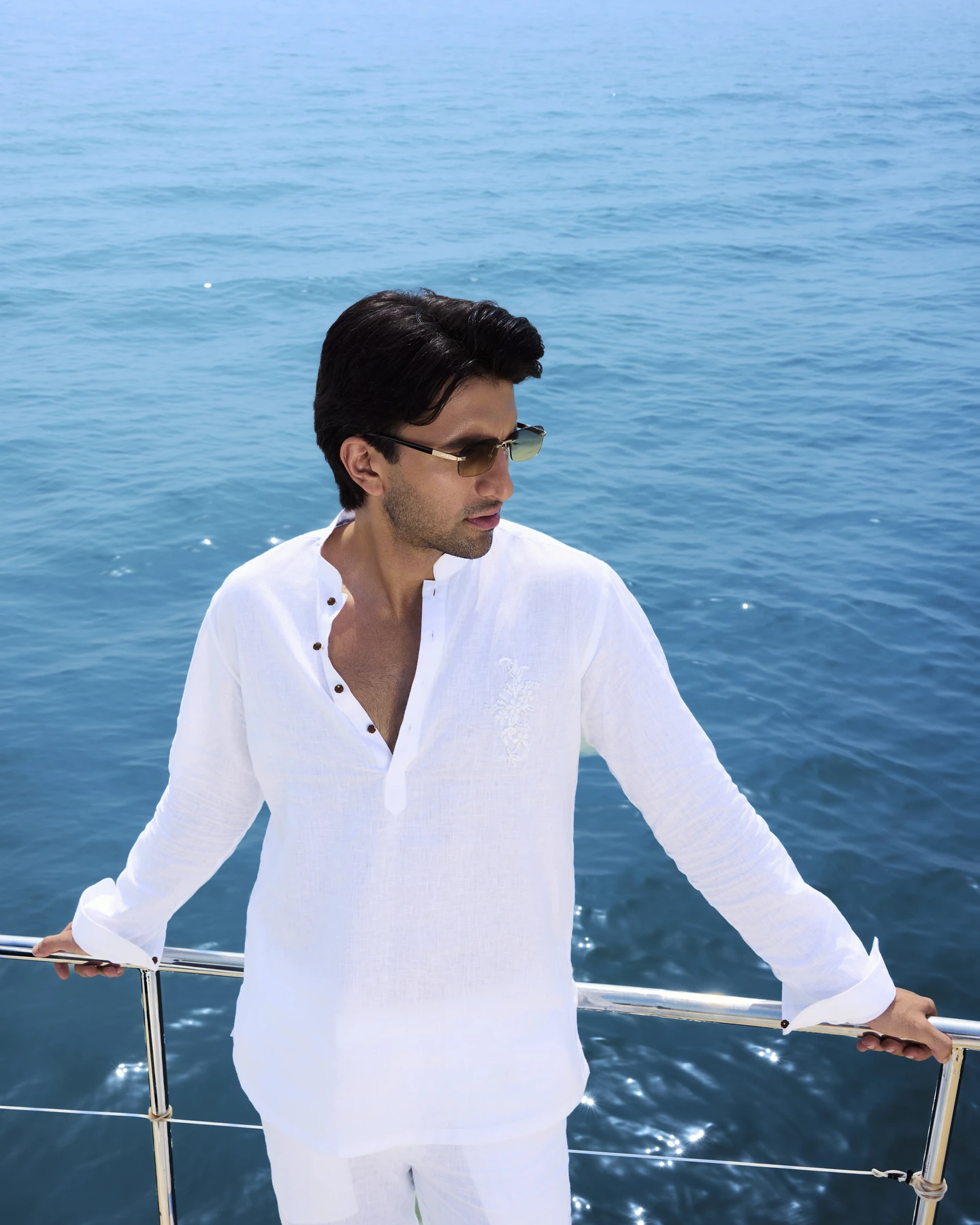White Embroidered Kurta