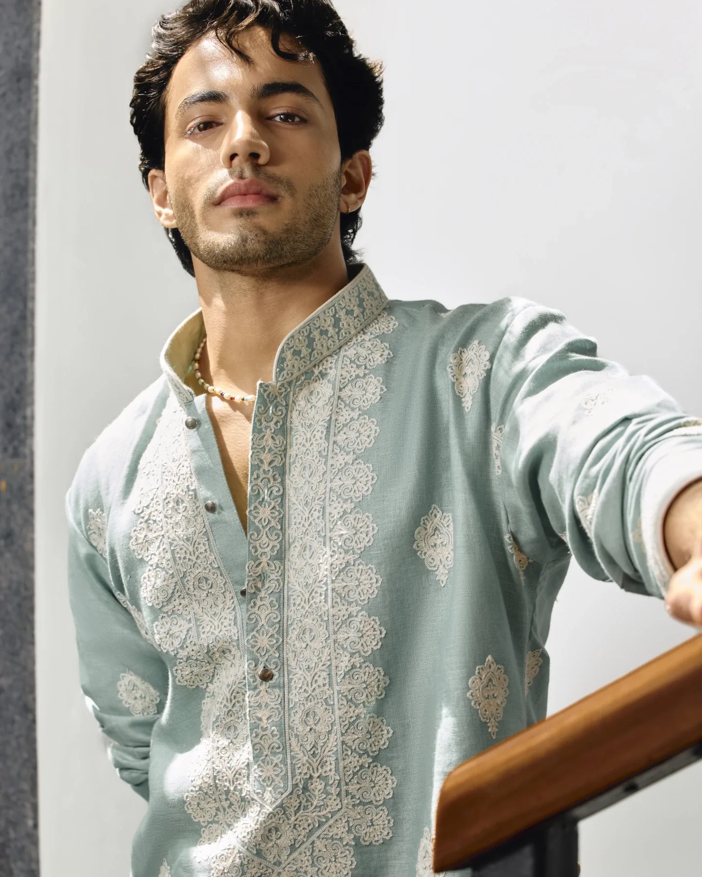 Sage Embroidered Kurta