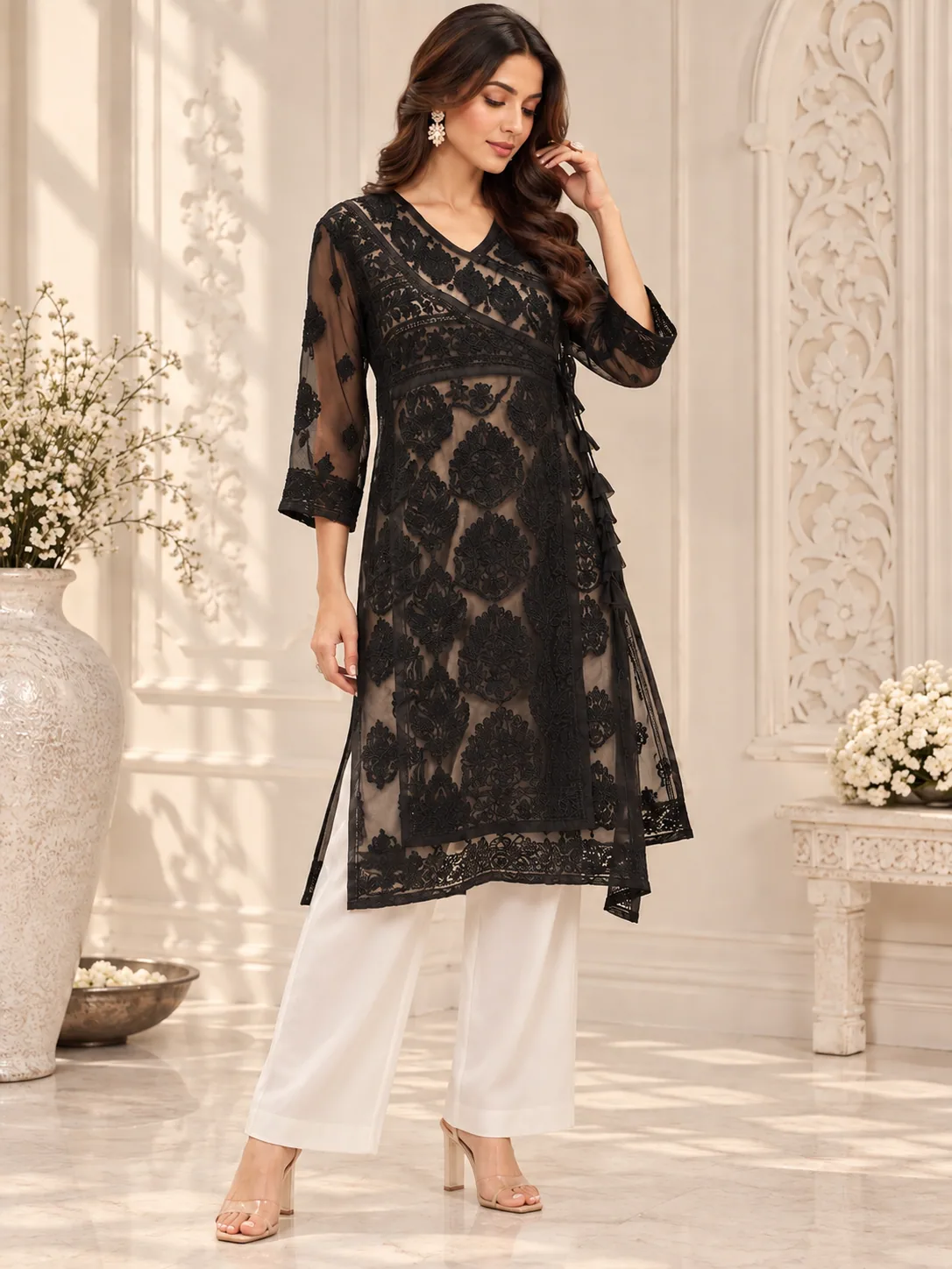 Blue Printed Kurta Set