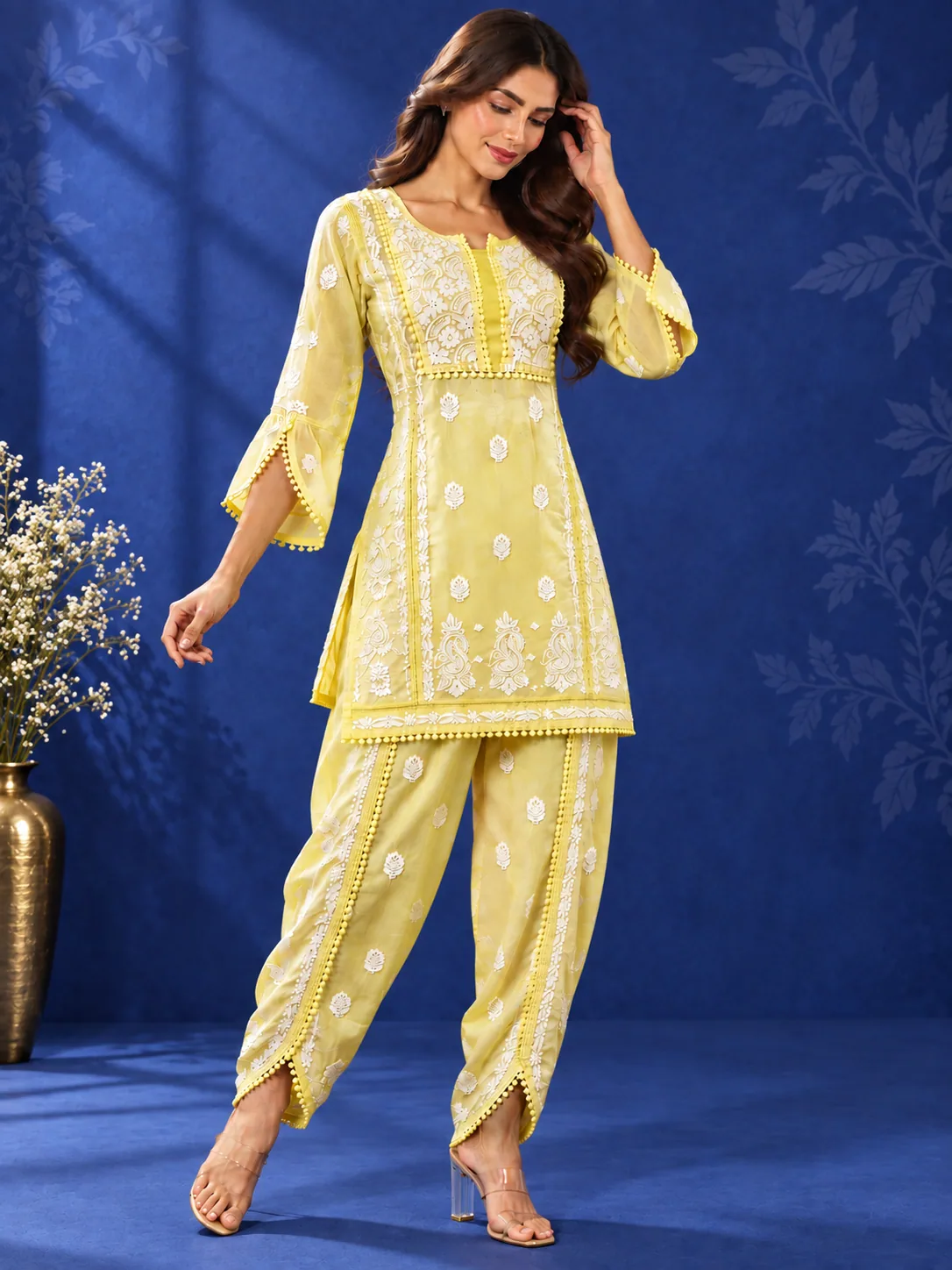 Powder Blue Chikankari Kurta