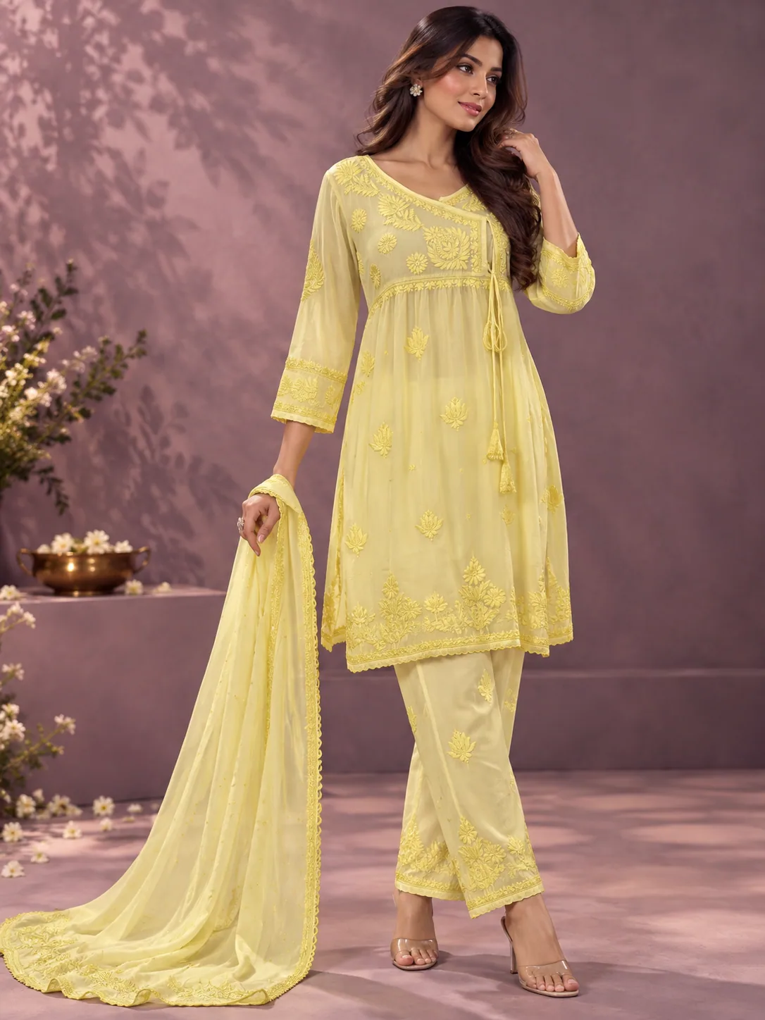 Pastel Yellow Kurta Set